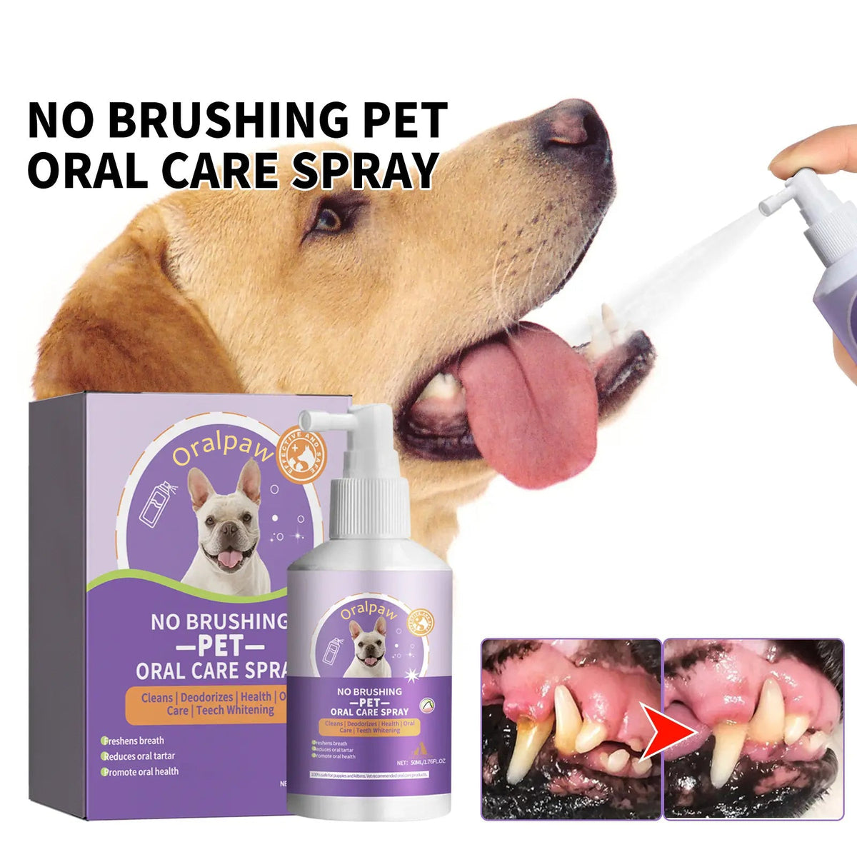 Oralpaw™ 🍃NO BRUSHING oral care spray for dogs cats