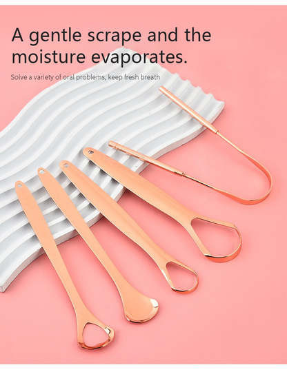 Oralpures rose gold tongue scraper