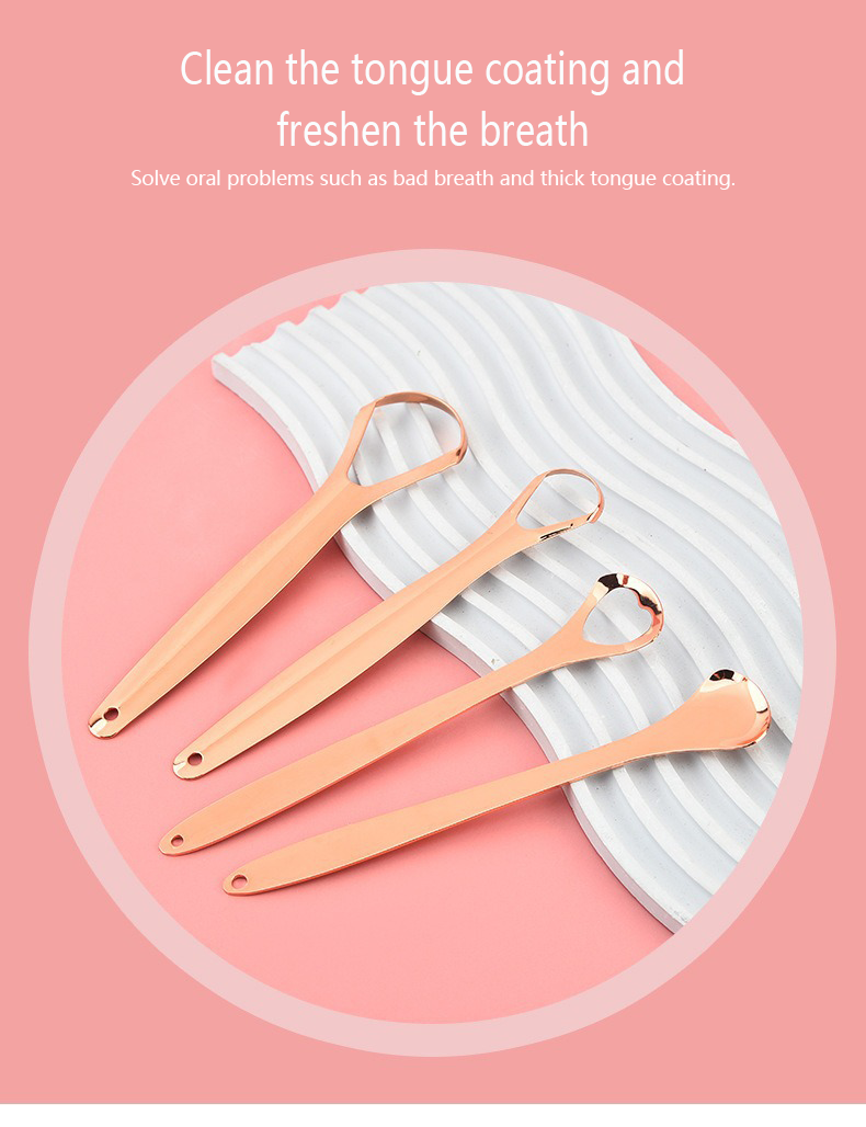 Oralpures rose gold tongue scraper
