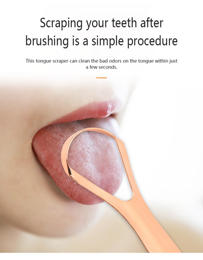 Oralpures rose gold tongue scraper