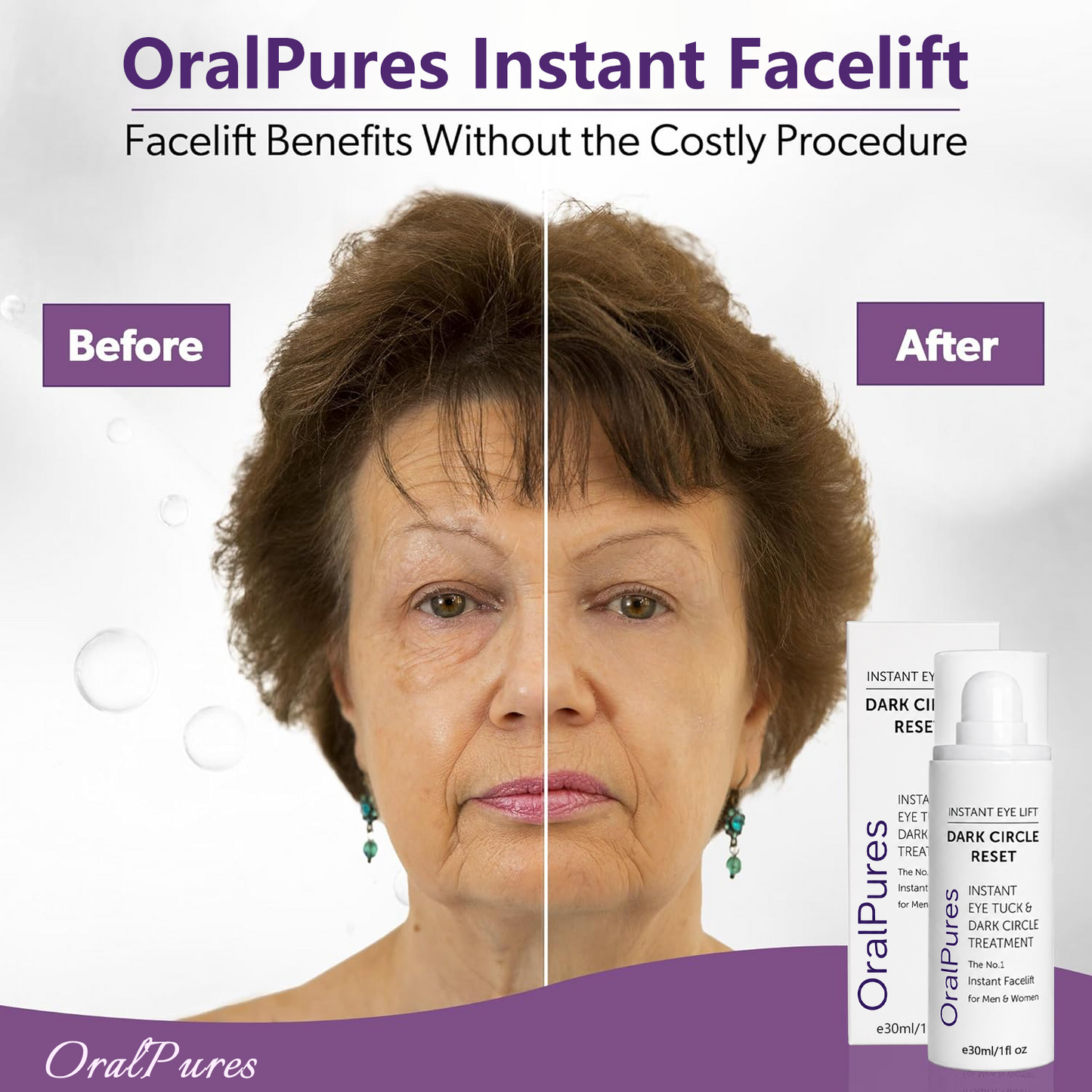🔥LAST DAY 60% OFF OralPures miracle peptide Instant Facelift Anti Aging Eye Serum
