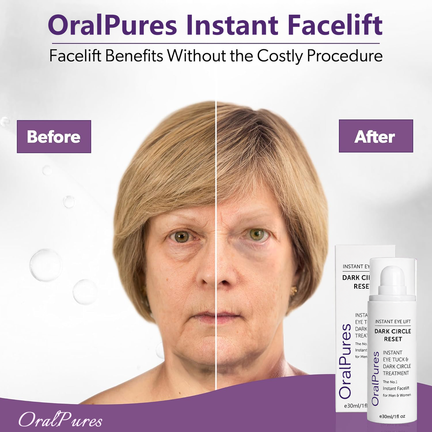 🔥LAST DAY 60% OFF OralPures miracle peptide Instant Facelift Anti Aging Eye Serum