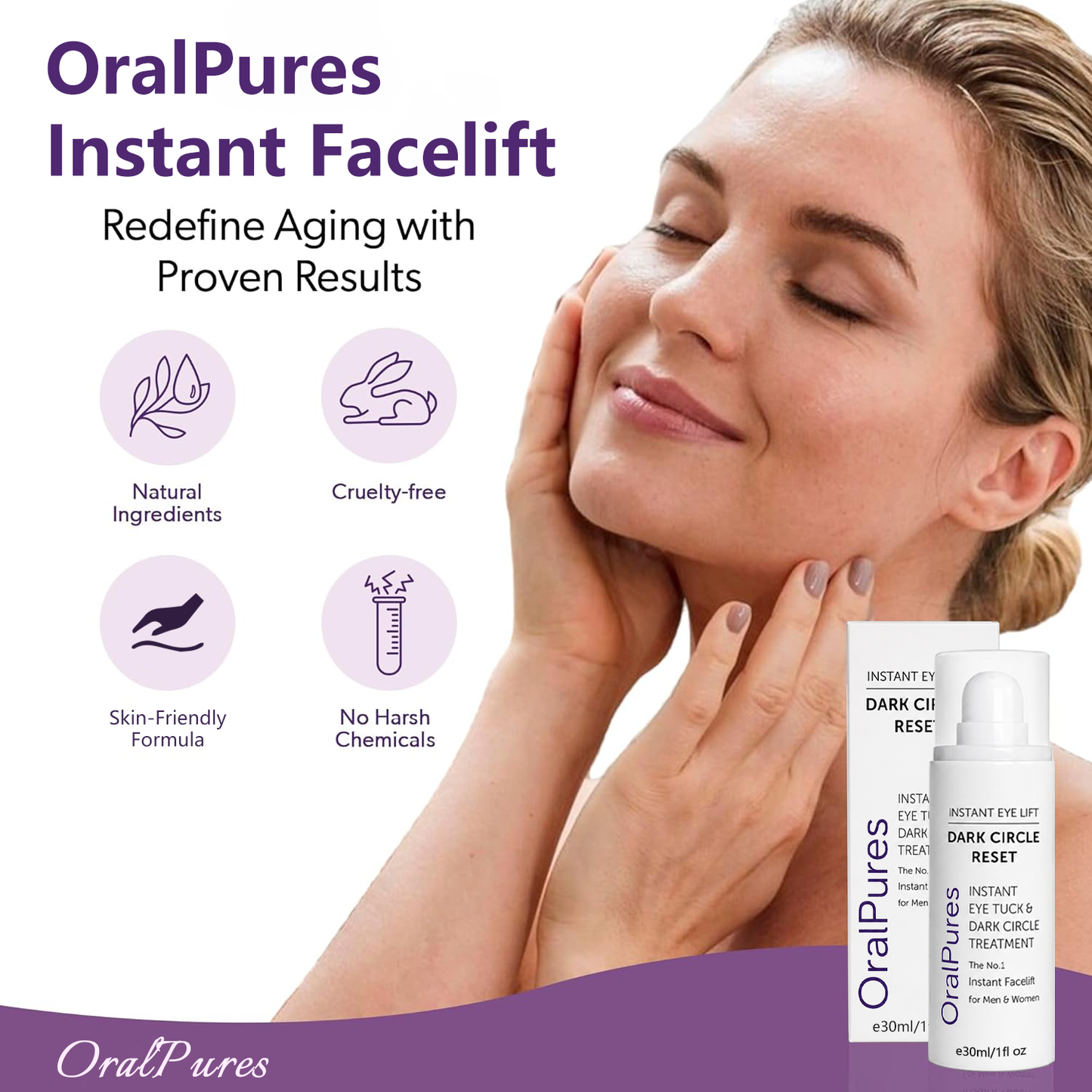 🔥LAST DAY 60% OFF OralPures miracle peptide Instant Facelift Anti Aging Eye Serum