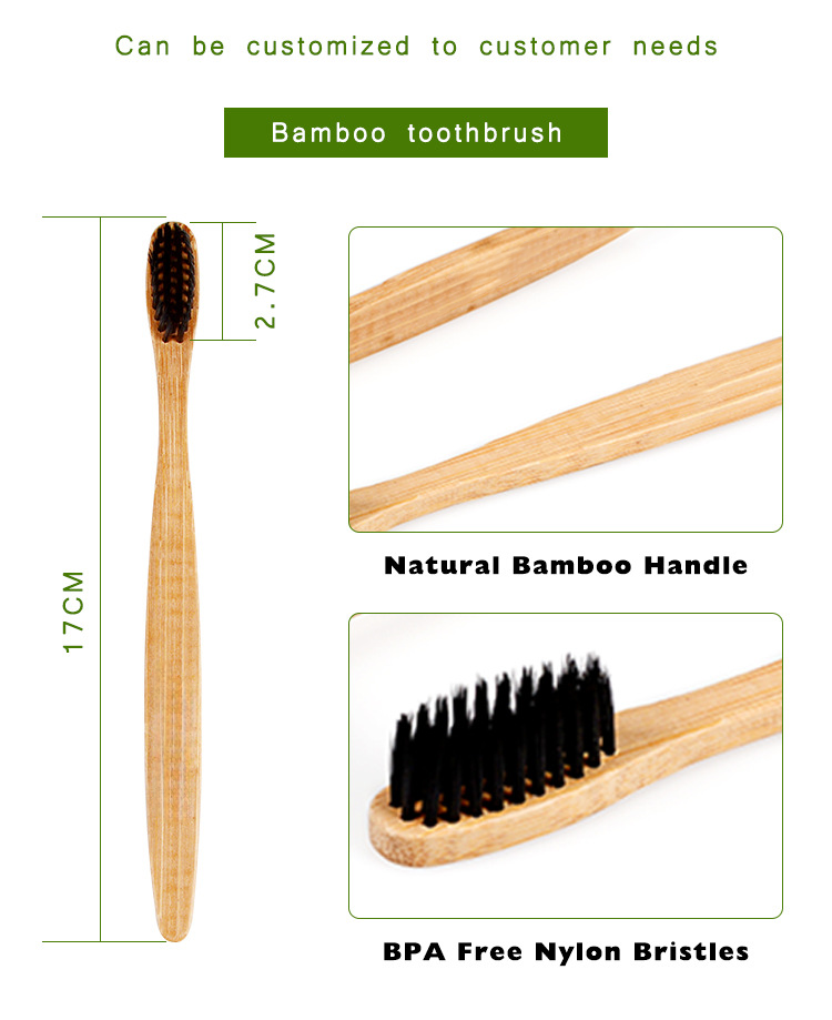 Oralpures environmental-friendly recycled bamboo charcoal toothbrush
