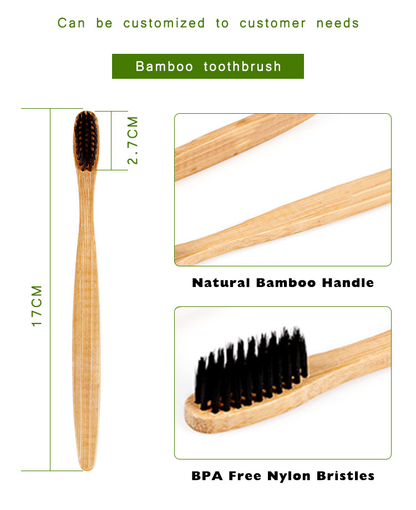 Oralpures environmental-friendly recycled bamboo charcoal toothbrush