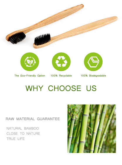 Oralpures environmental-friendly recycled bamboo charcoal toothbrush